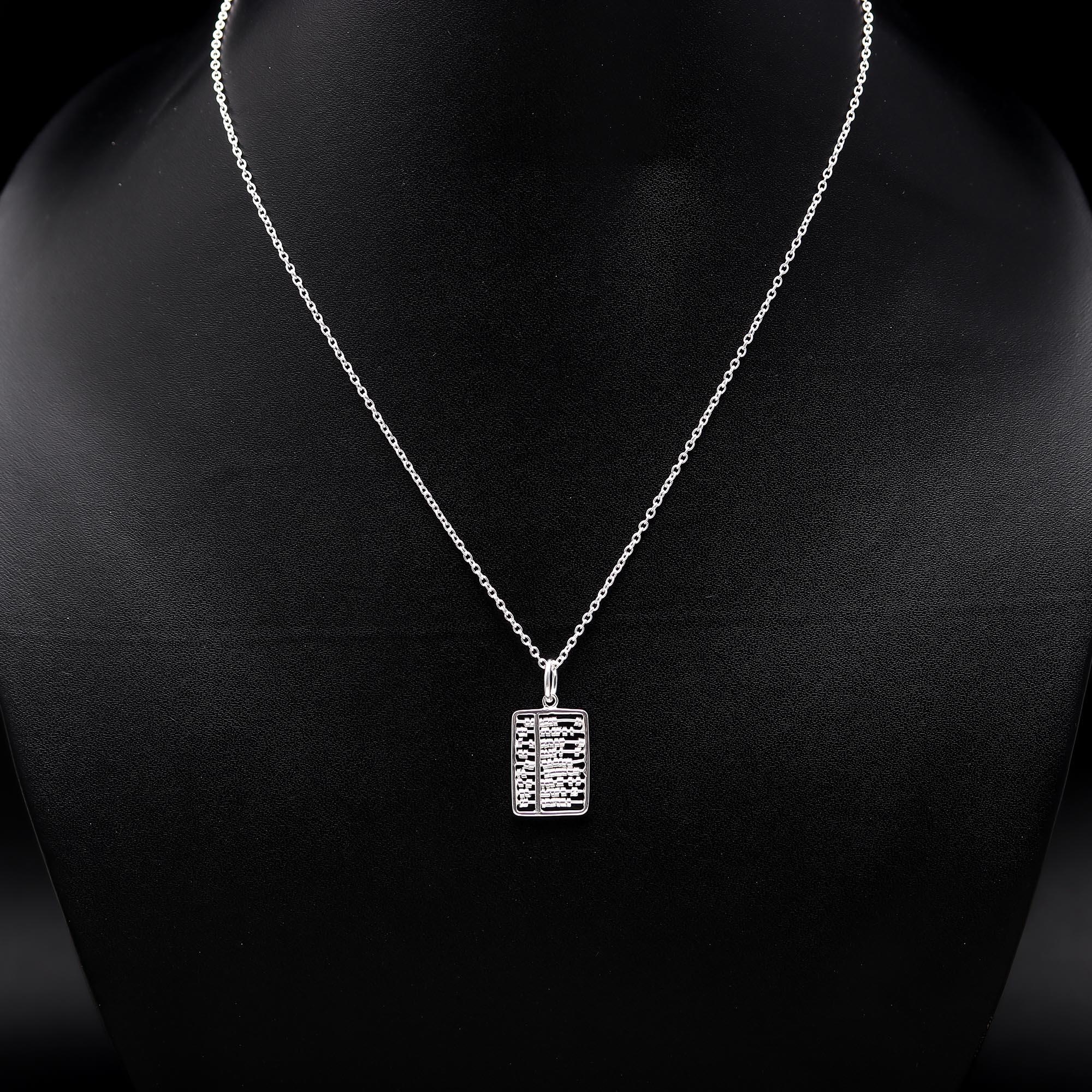925 Silver Abacus Pendant Necklace