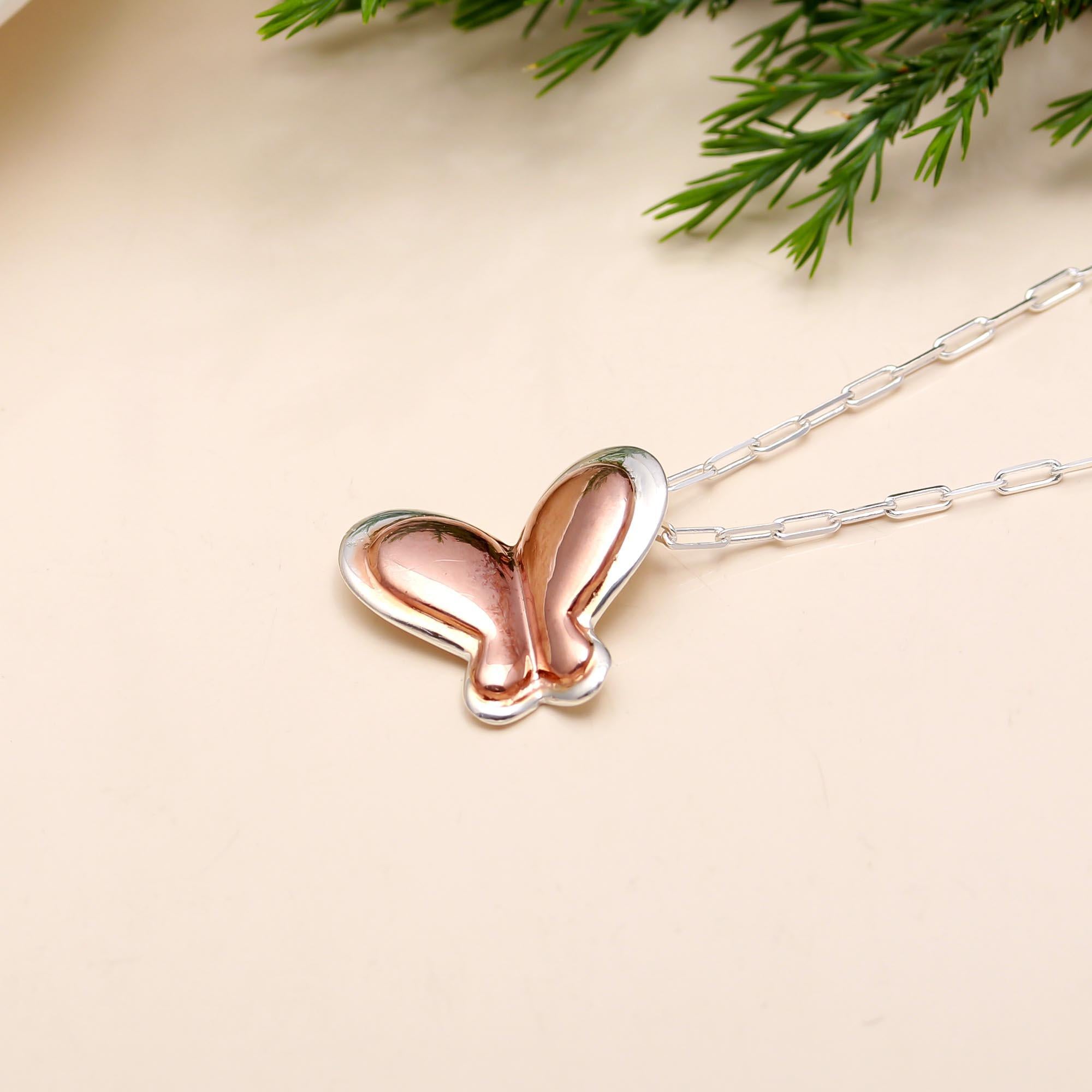 925 Silver Butterfly Pendant Necklace