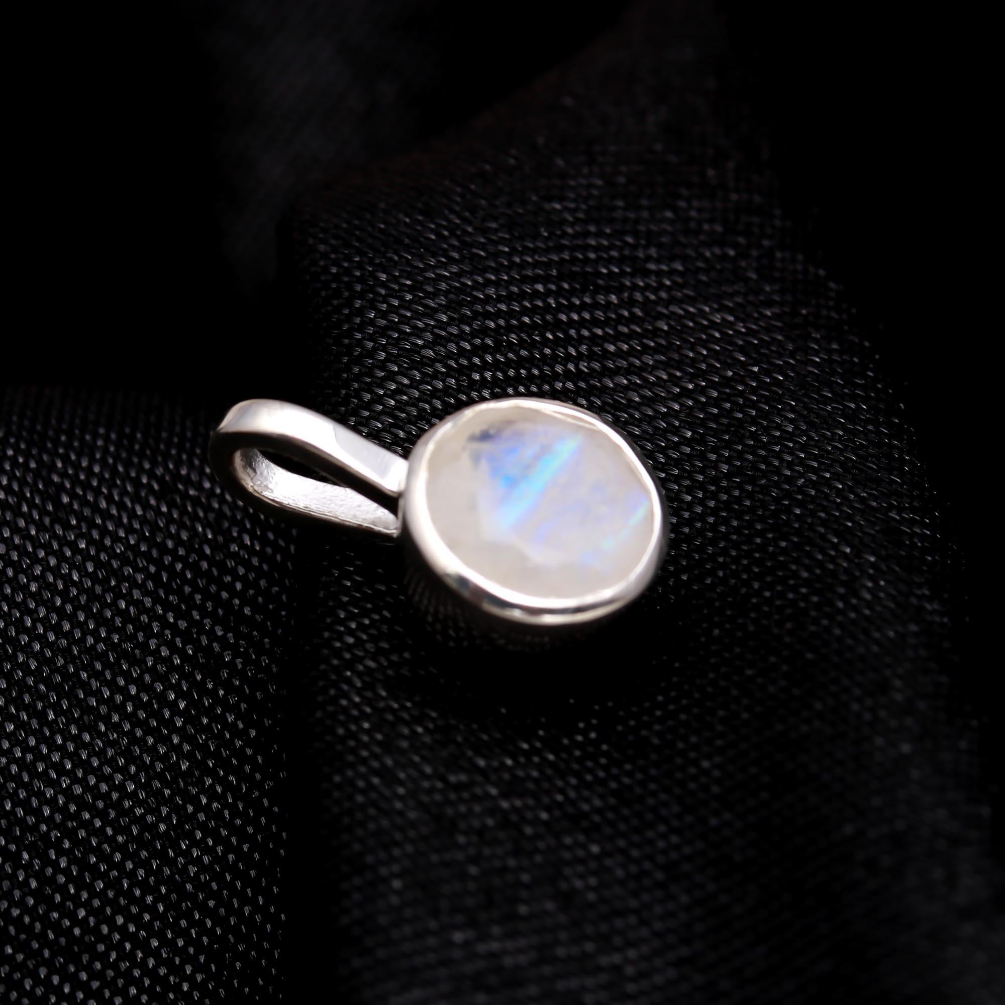 Silver Plated Gemstone Pendant