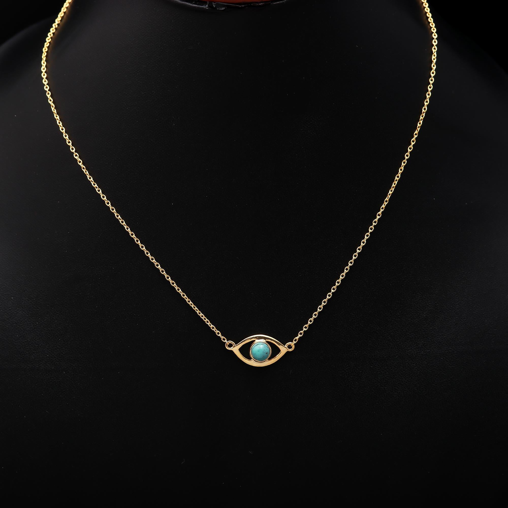 925 Silver Evil Eye Pendant Necklace