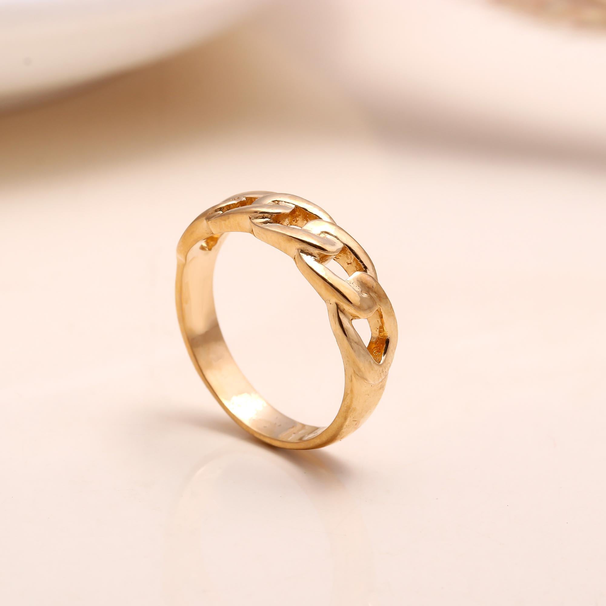925 Sterling Silver Chunky Chain Link Band Ring