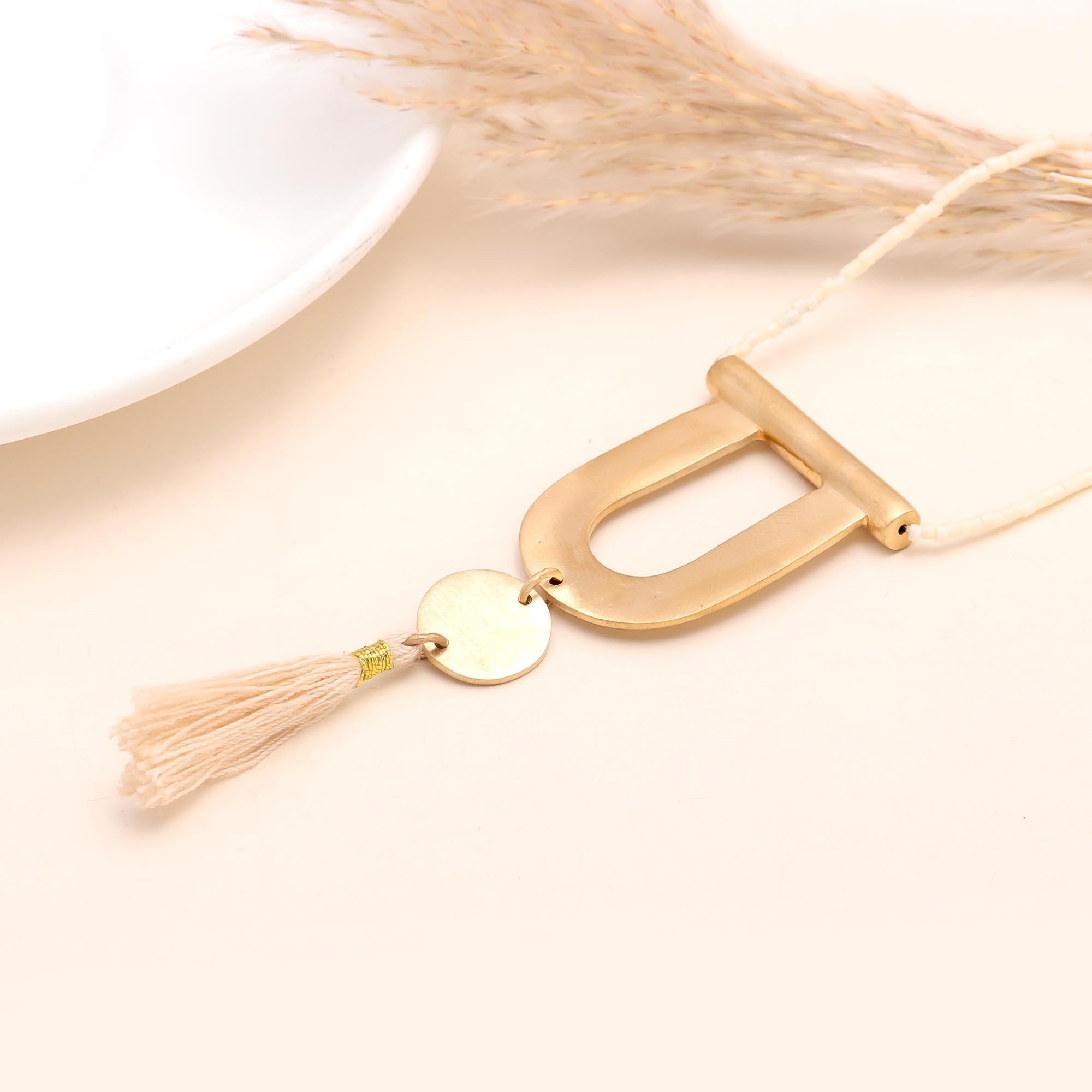 925 Sterling Silver Modern U Pendant Necklace