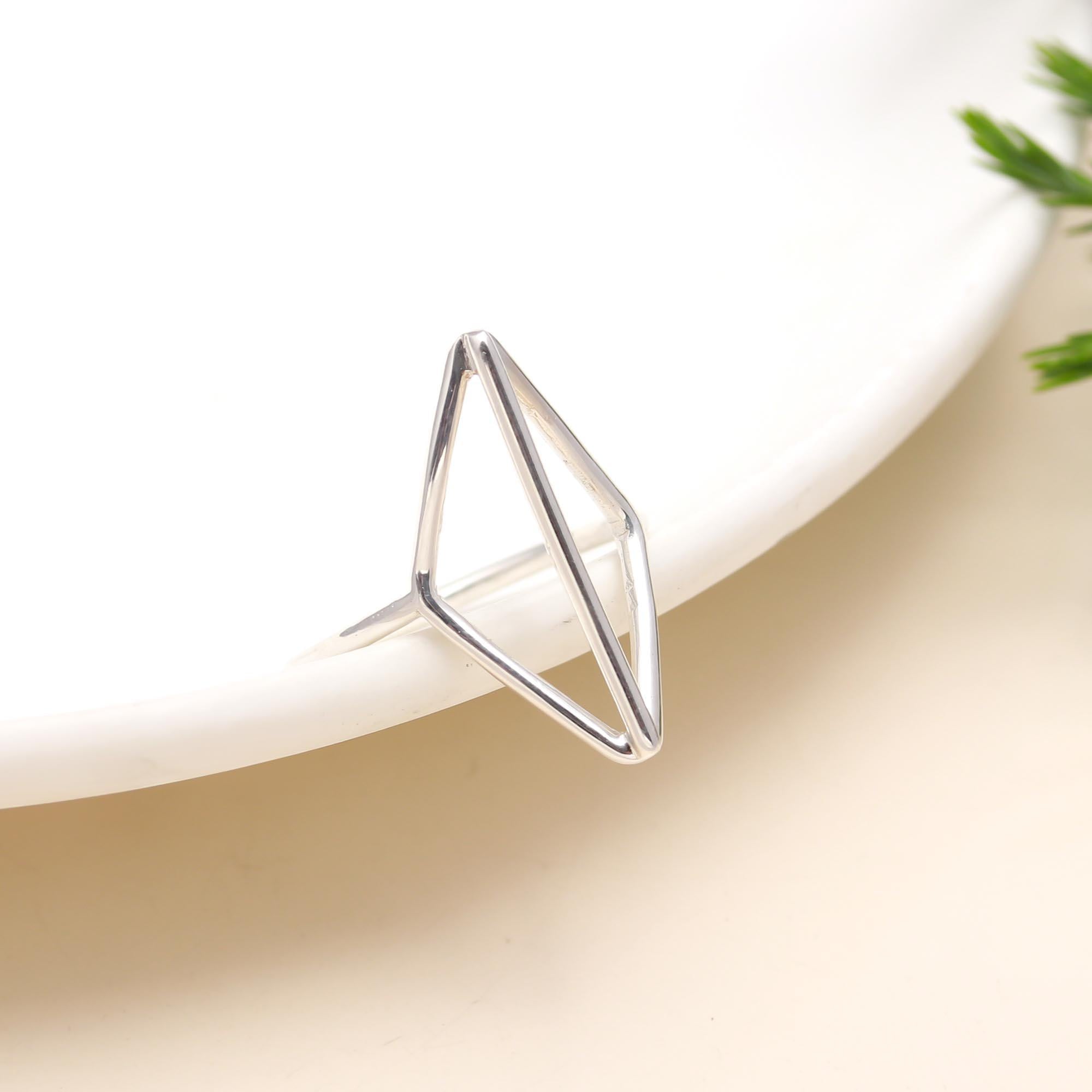925 Silver Geometric Ring