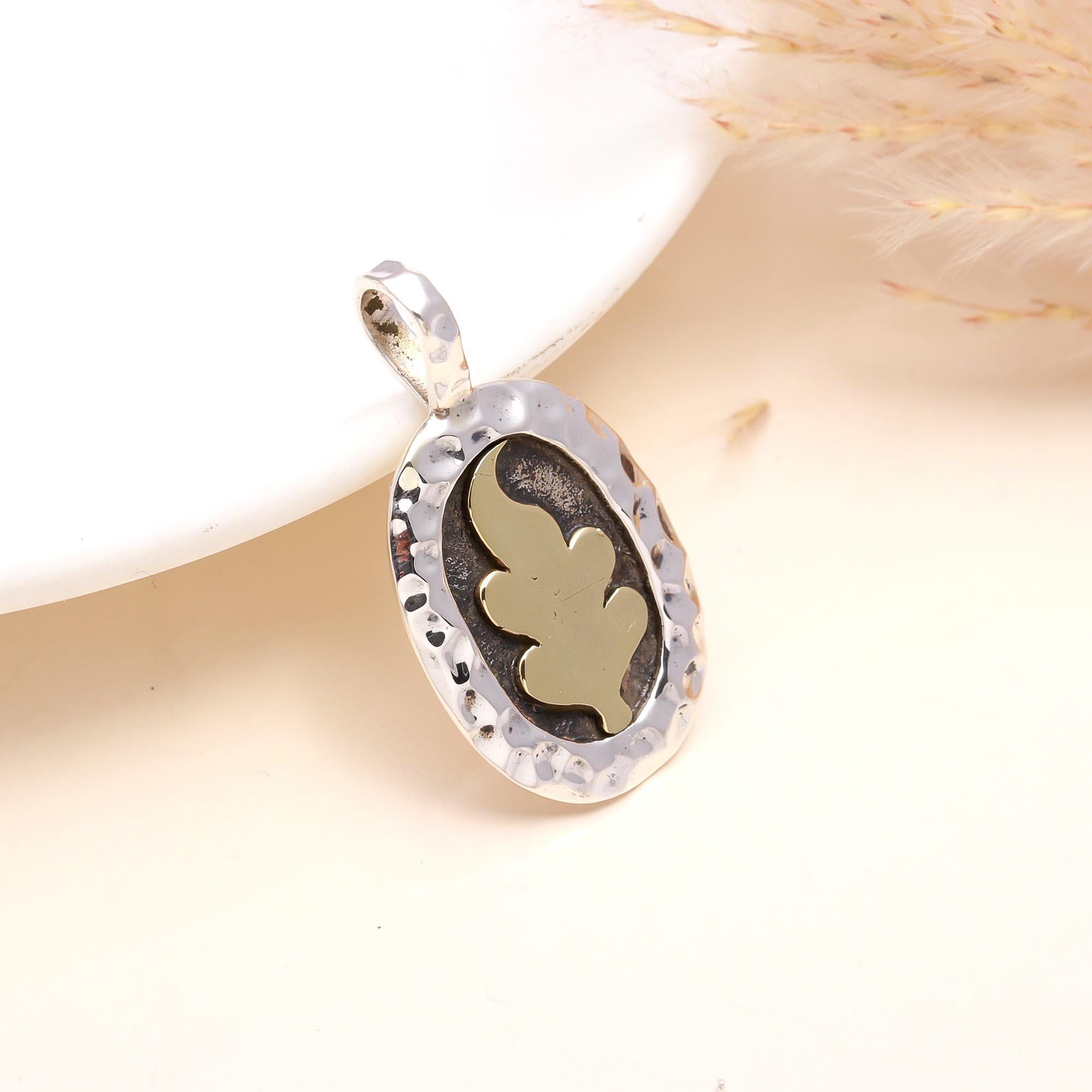 925 Sterling Silver Oak Leaf Pendant
