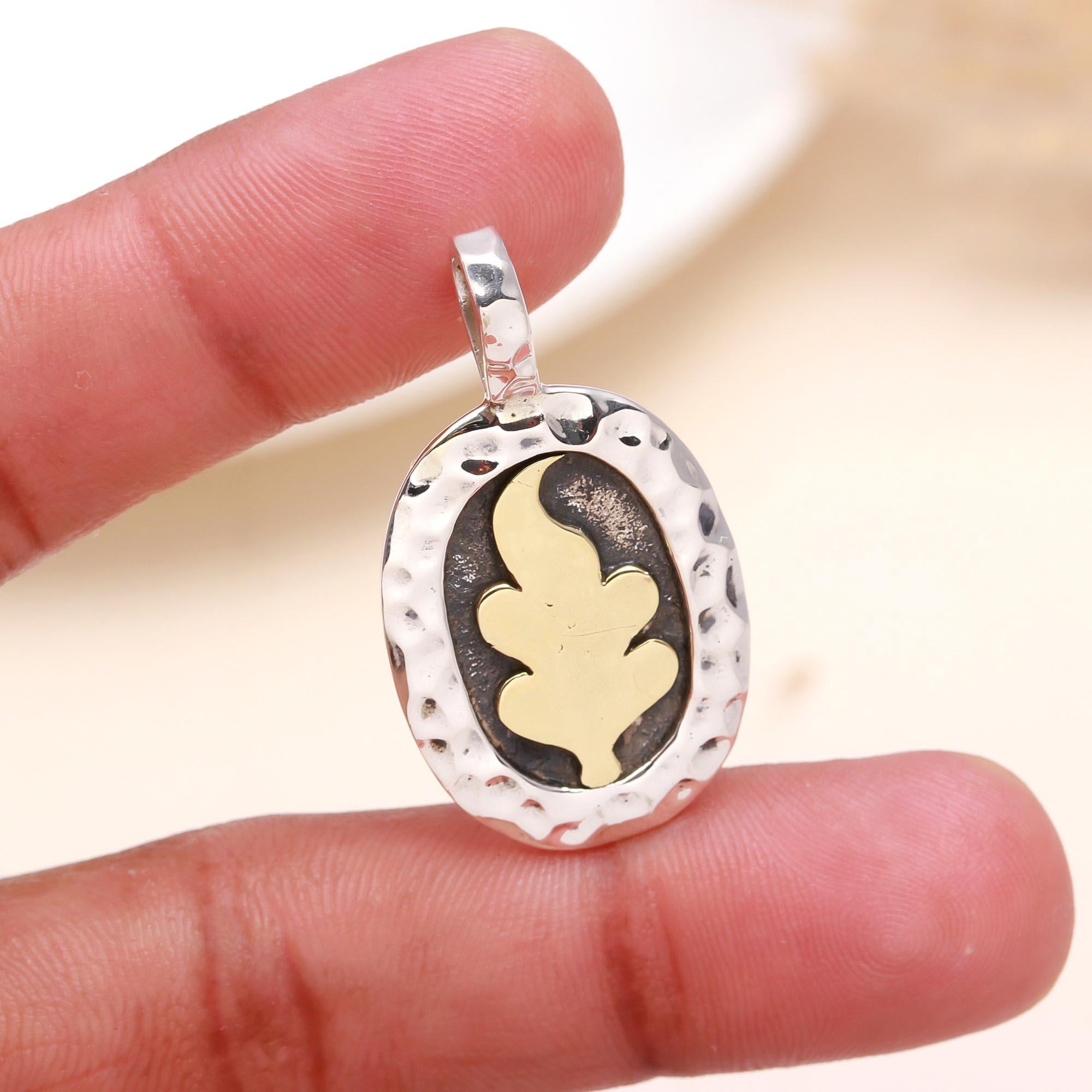 925 Sterling Silver Oak Leaf Pendant