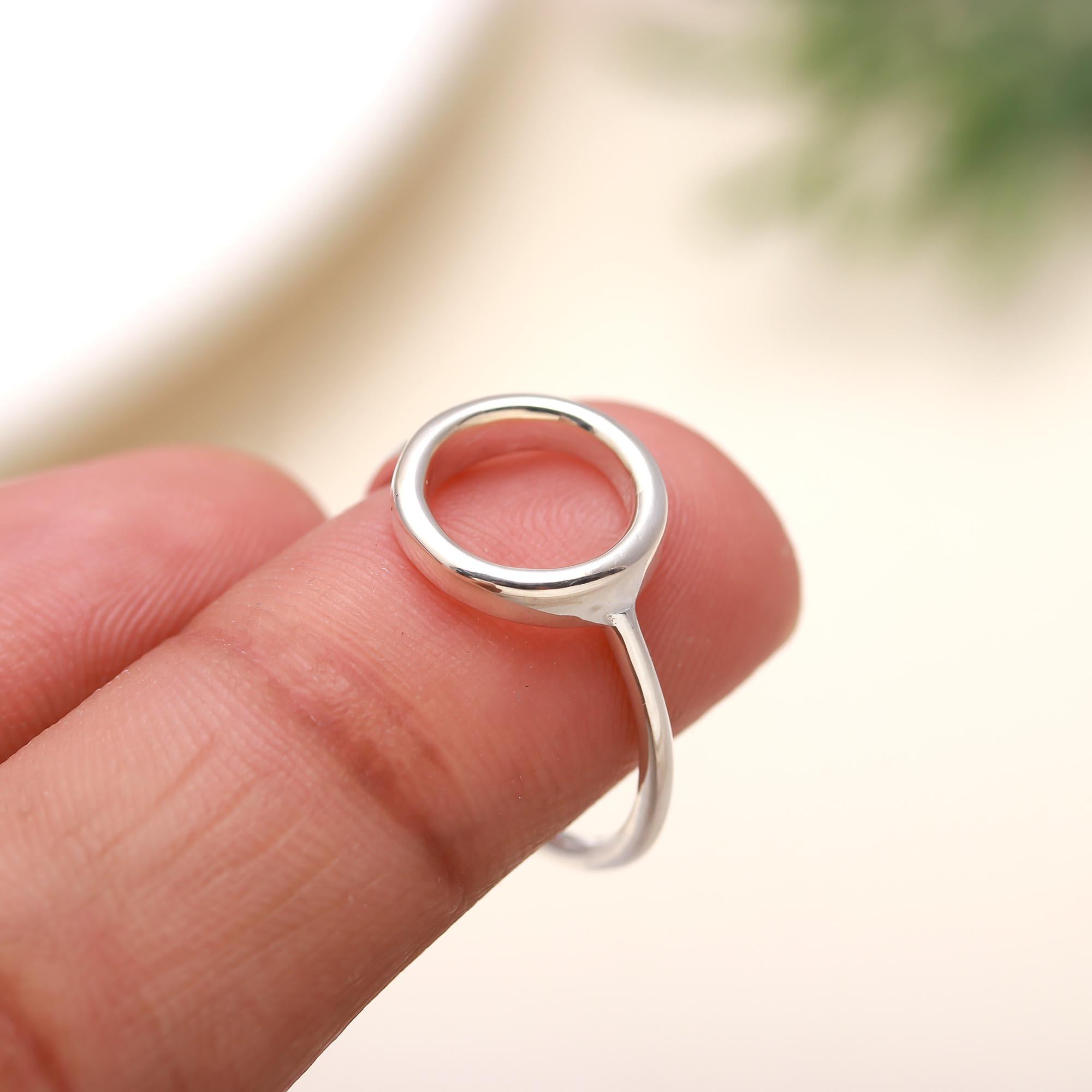 925 Silver Open Circle Ring