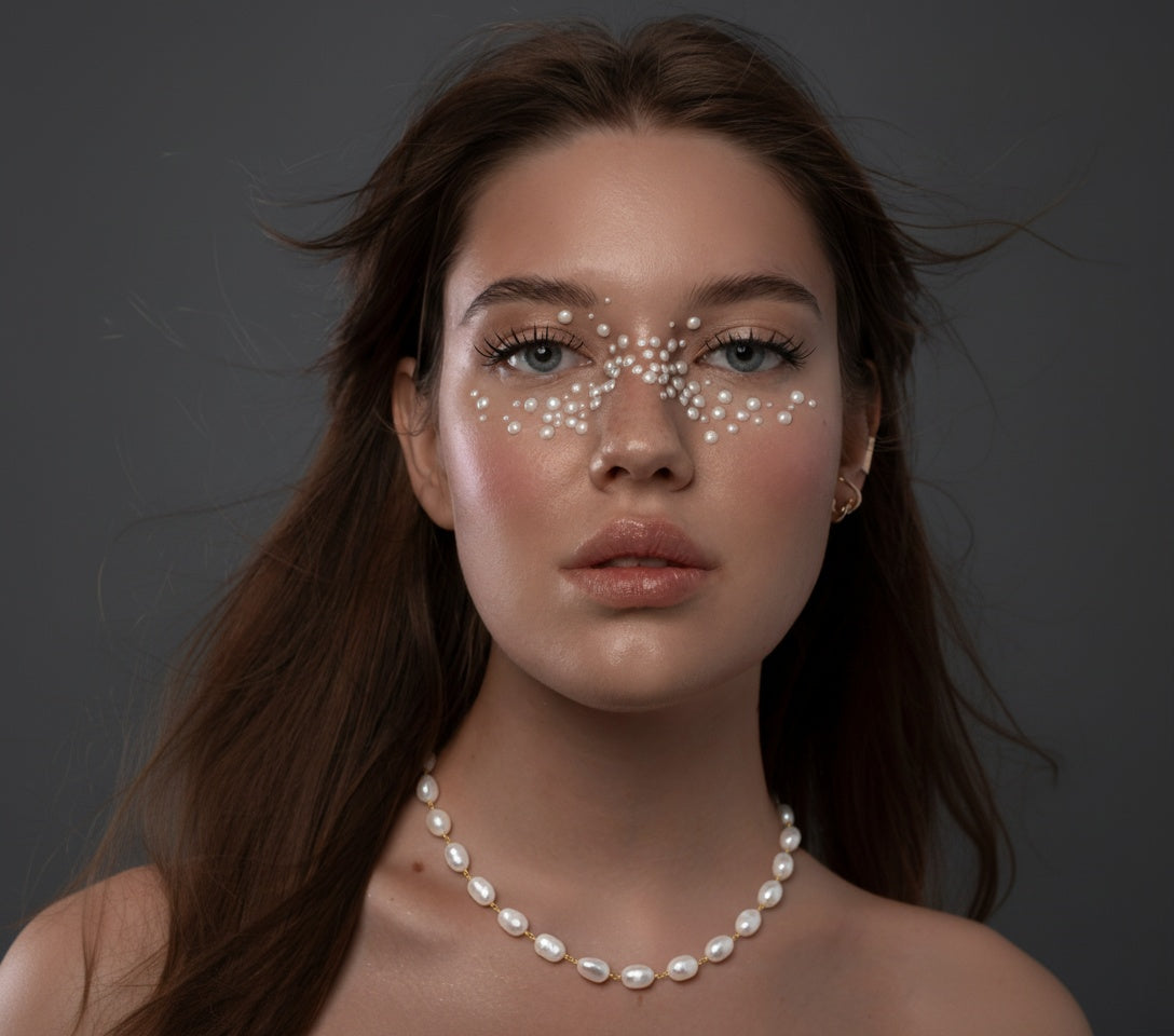 925 Silver Baroque Pearl Beaded Necklace