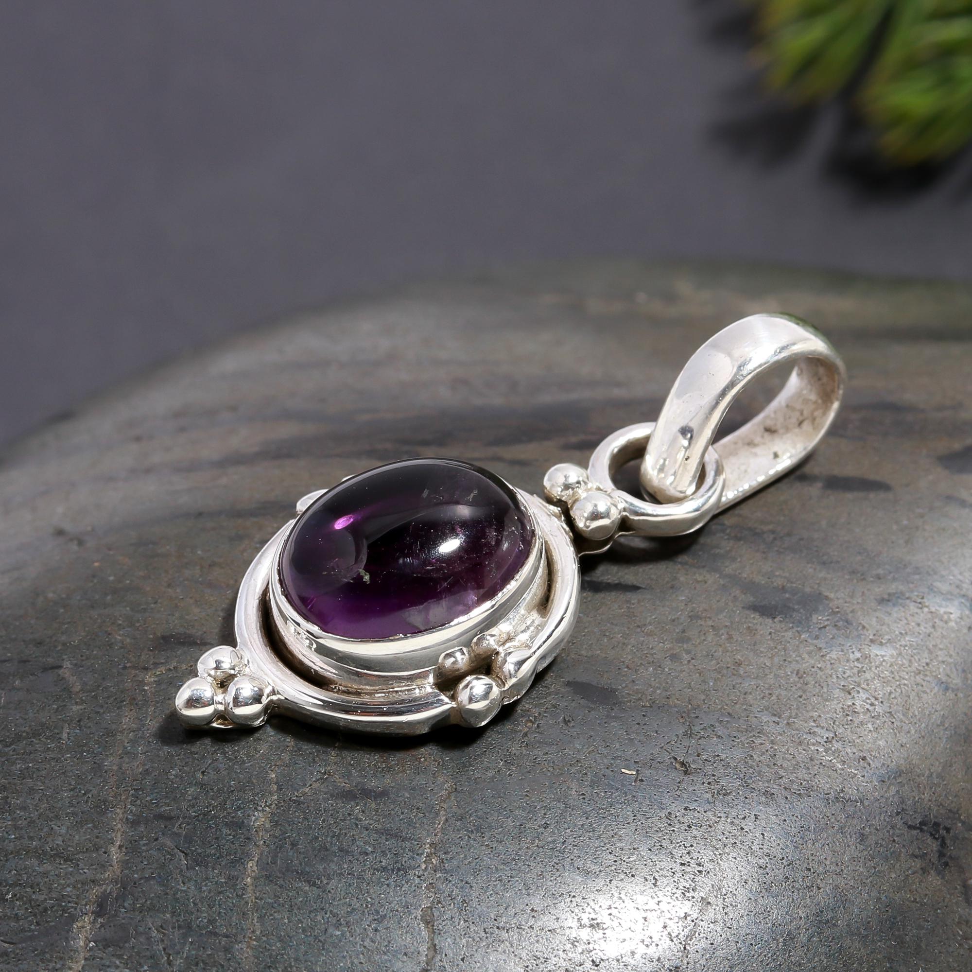 925 Silver Amethyst Pendant