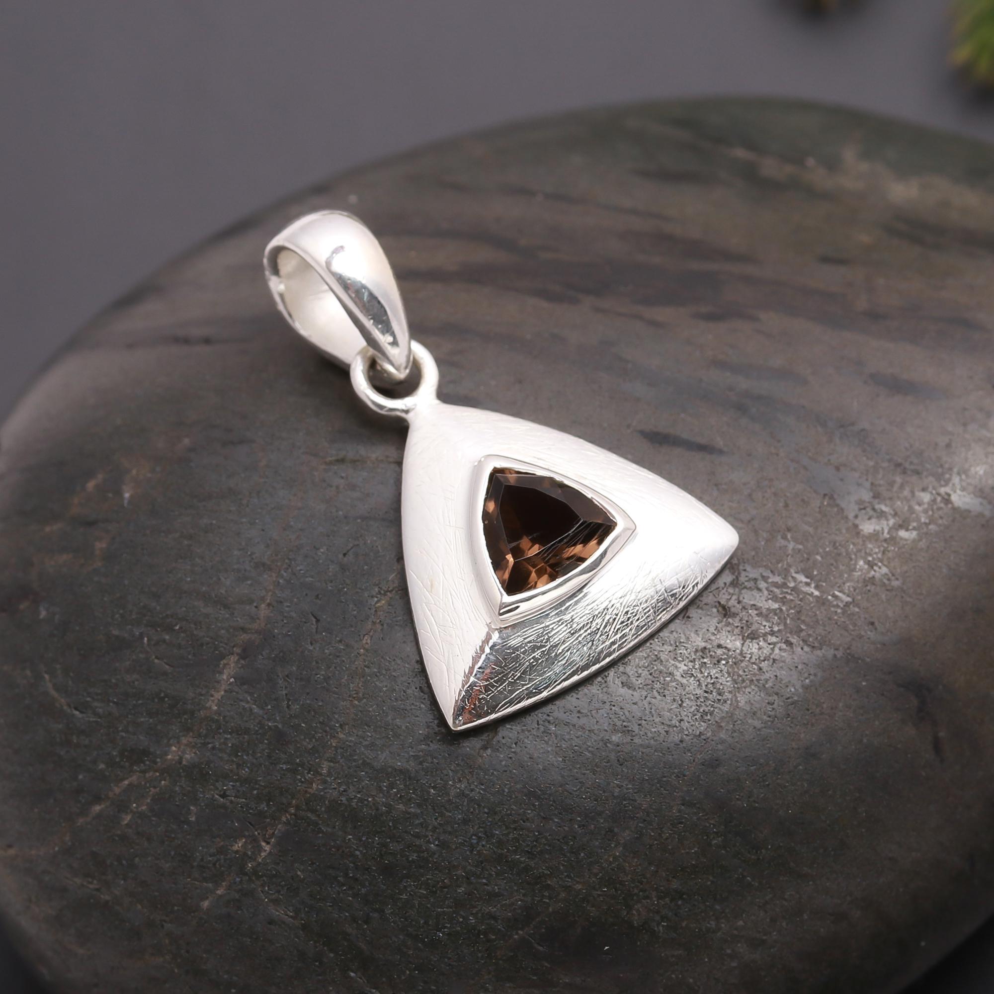 925 Silver Smoky Quartz Pendant