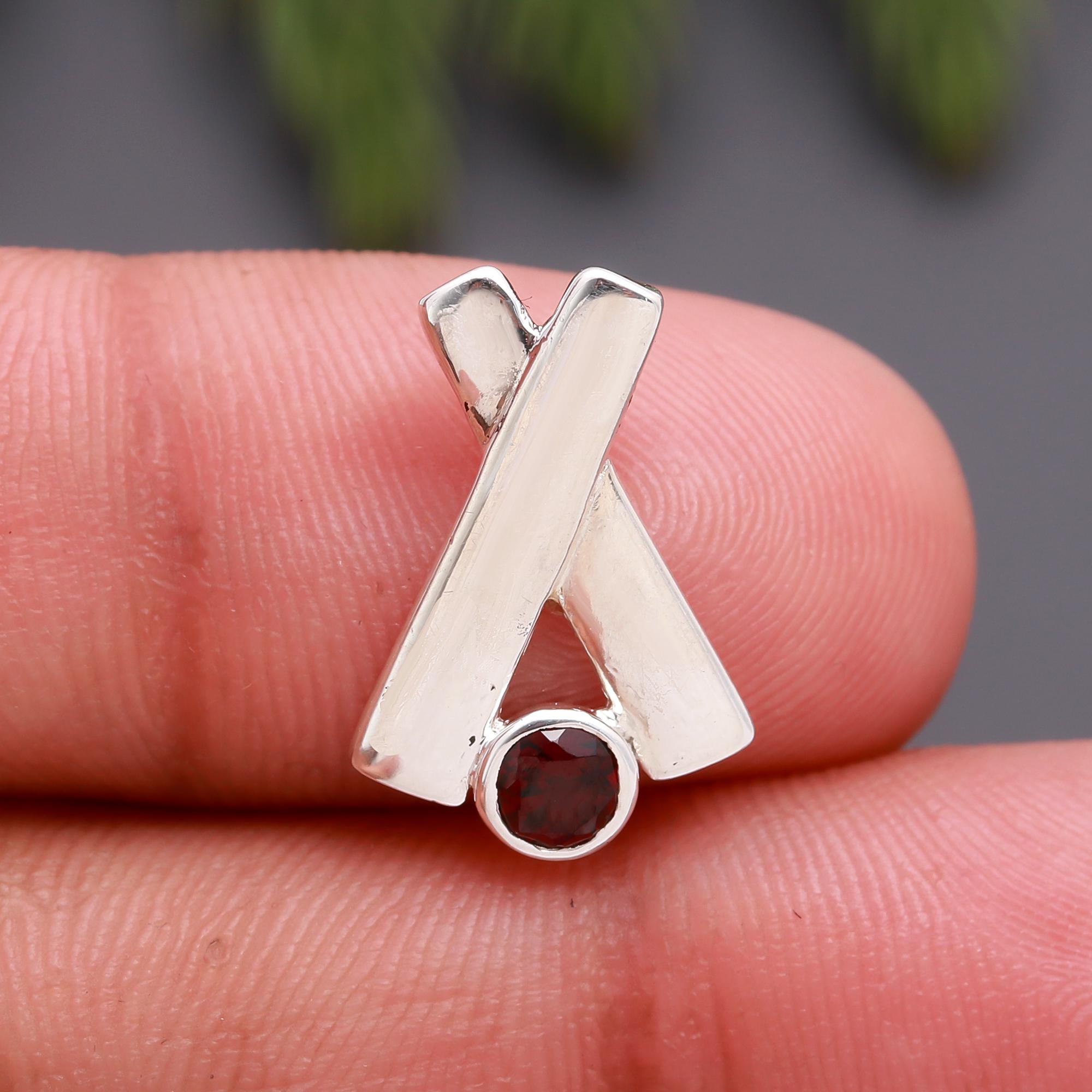 925 Silver Garnet Pendant
