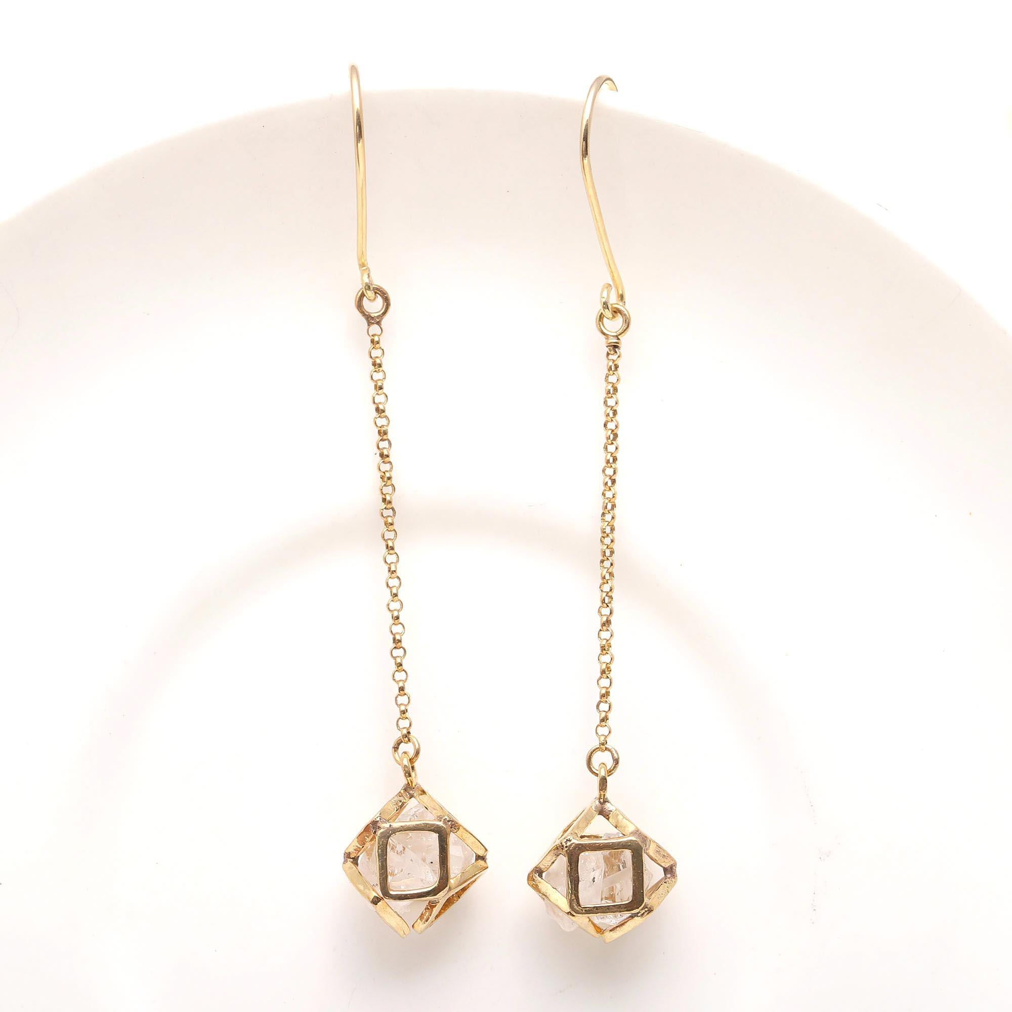 925 Silver Cage Dangle Earrings