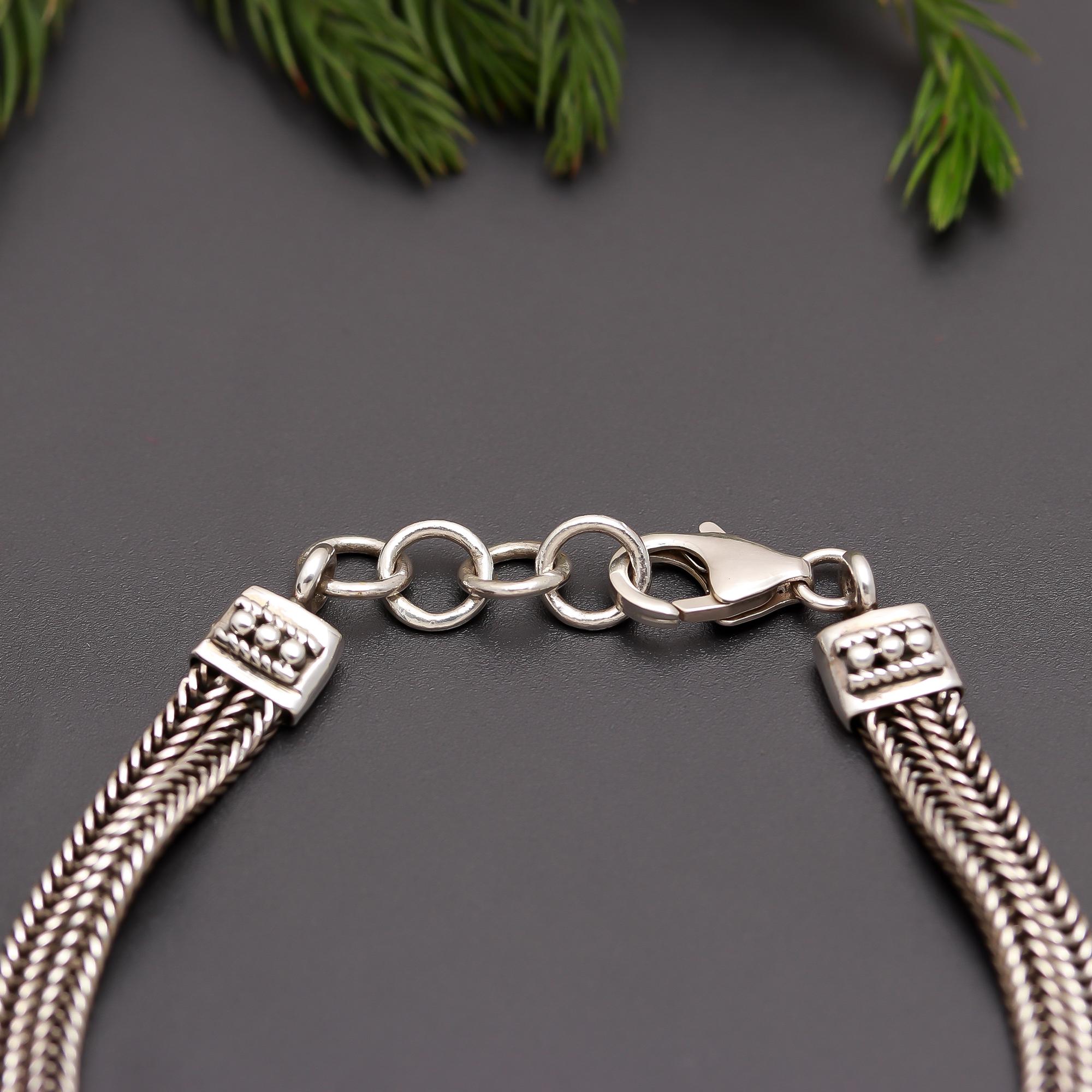 925 Silver Citrine & Garnet Bracelet