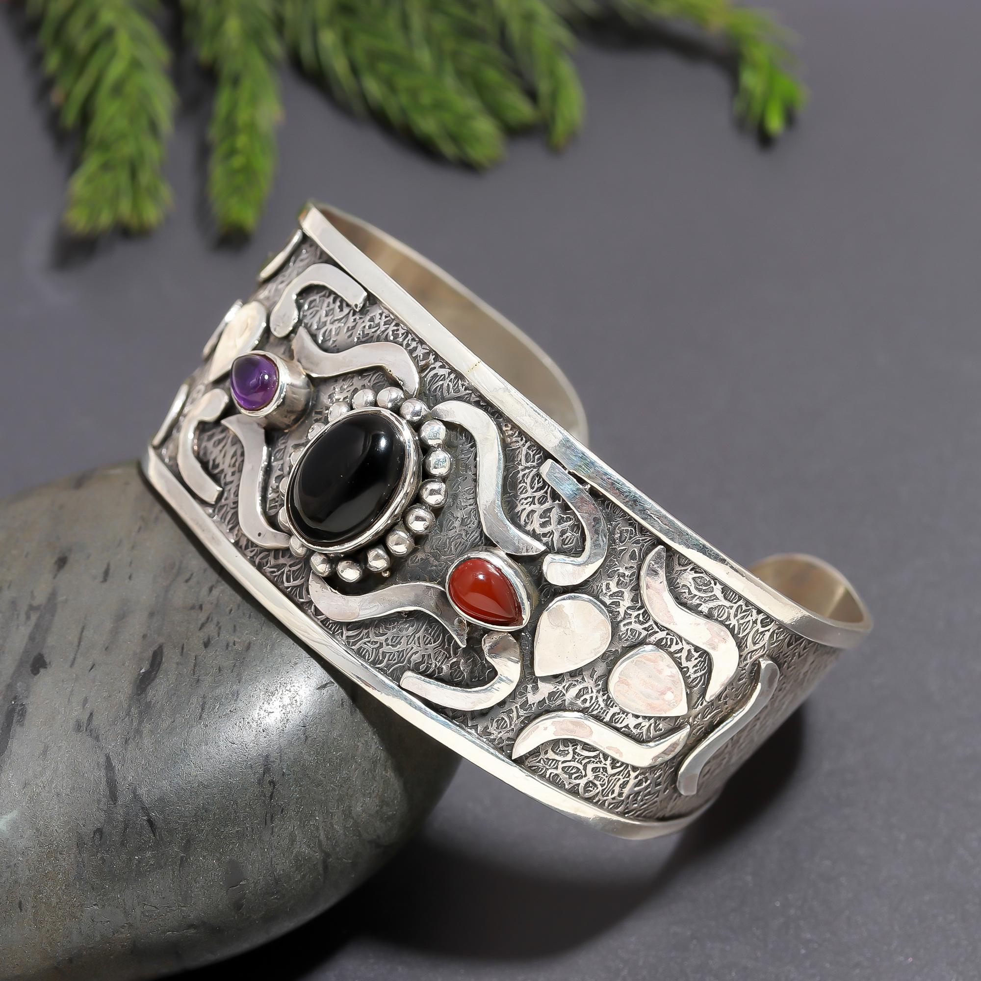 925 Silver Wide Cuff Bracelet