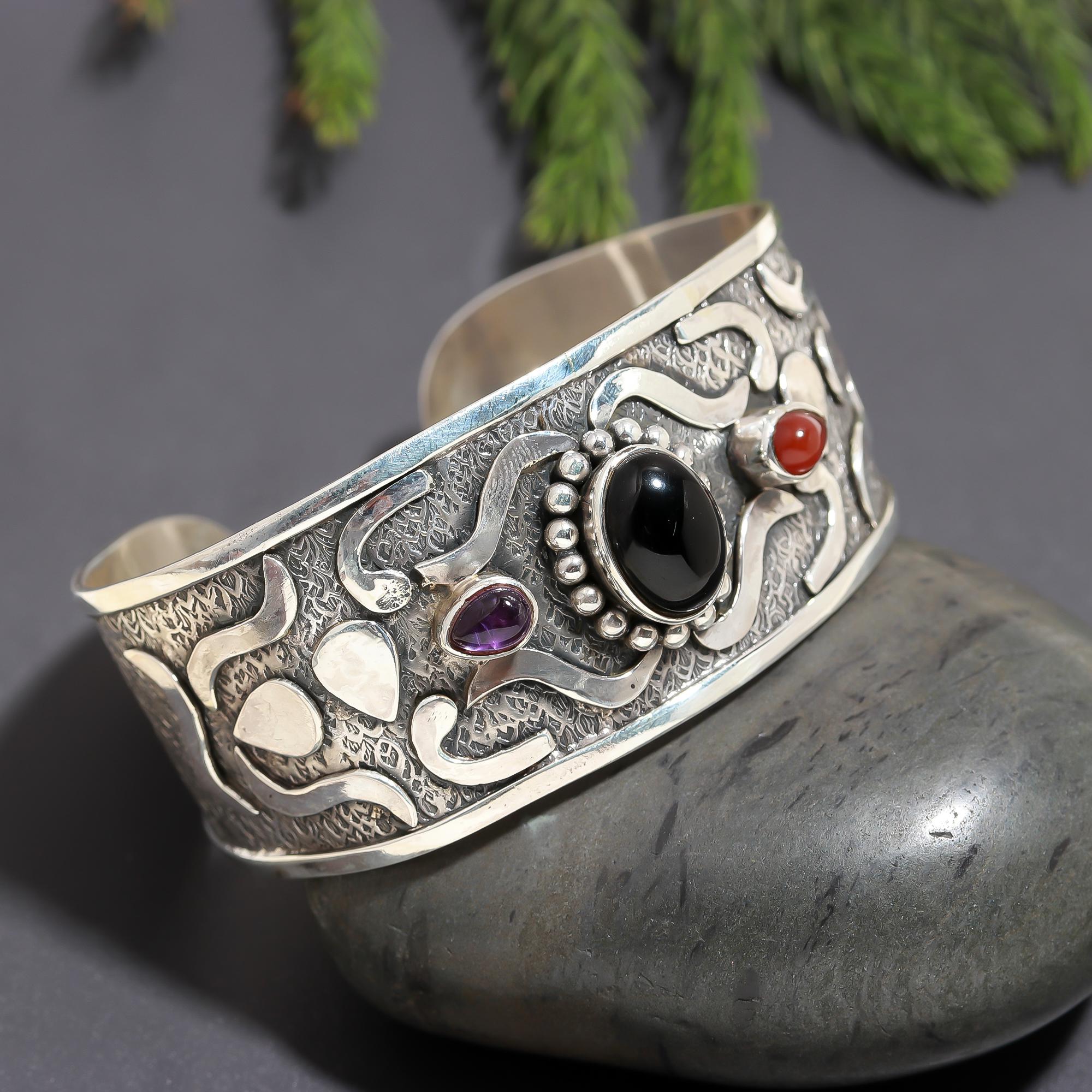 925 Silver Wide Cuff Bracelet