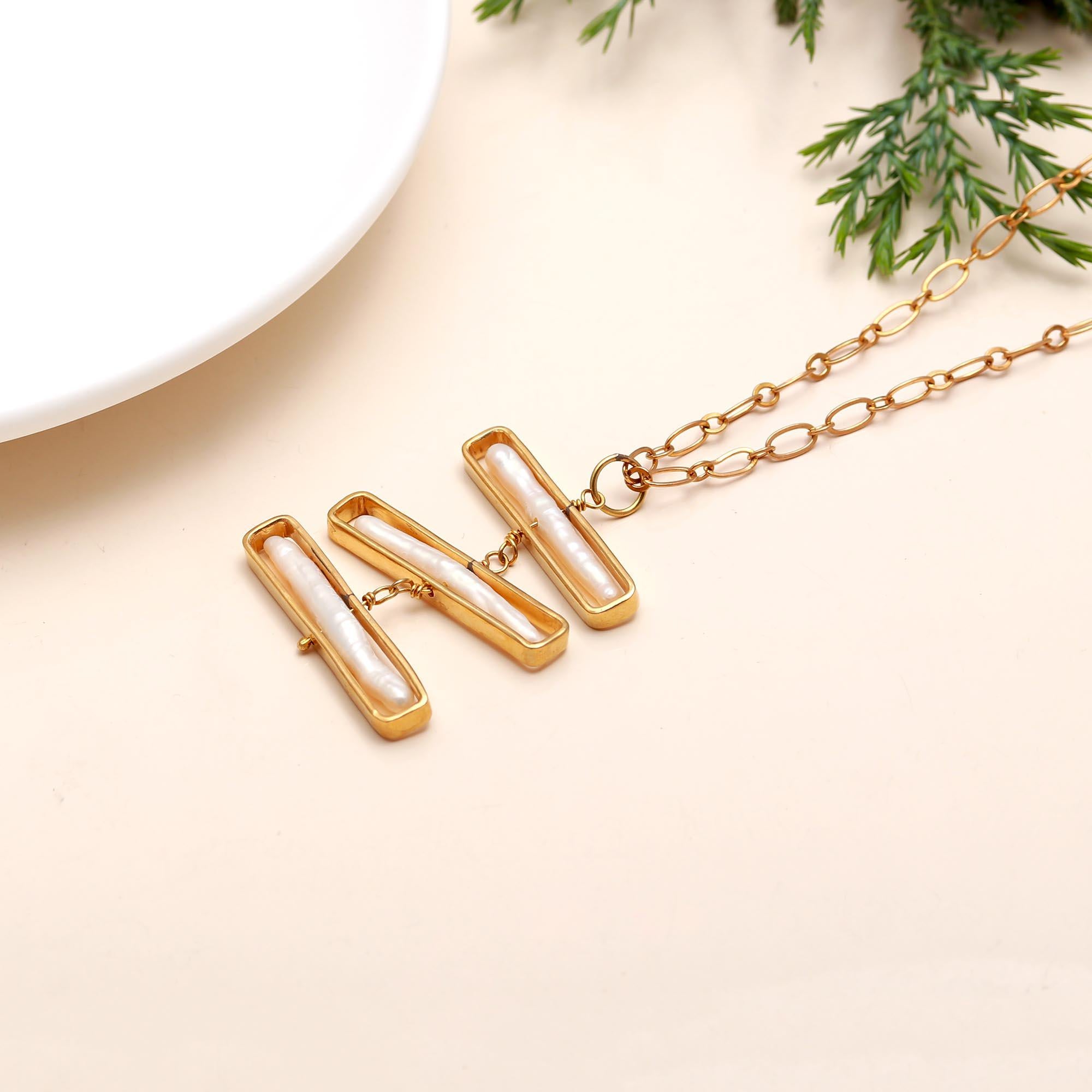 925 Silver Baroque Pearl Pendant Necklace