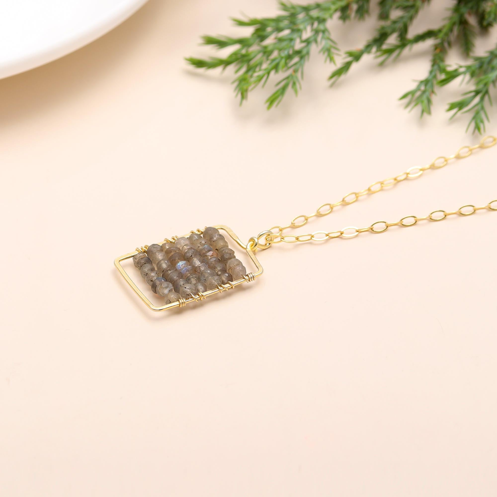 925 Silver Labradorite Pendant Necklace