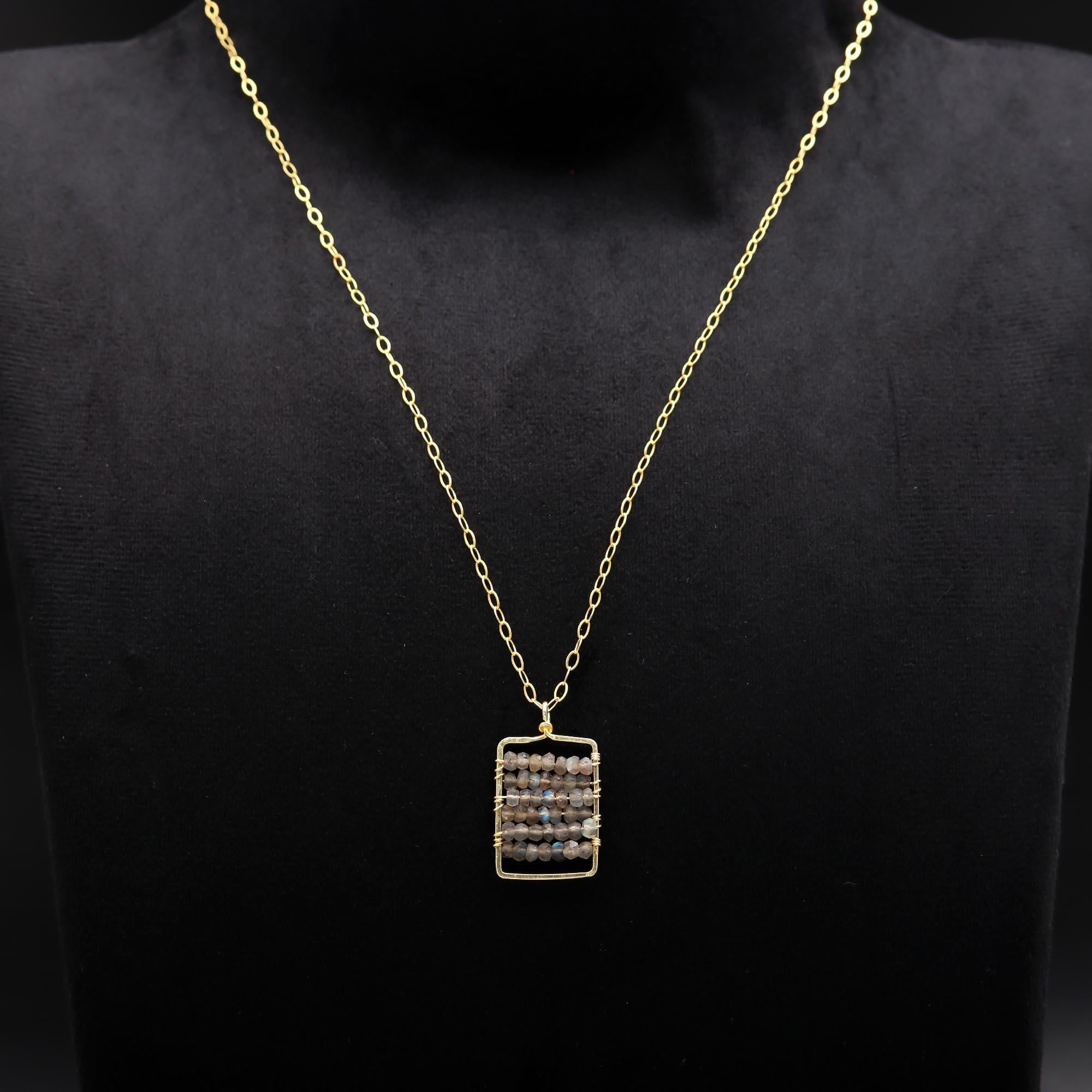 925 Silver Labradorite Pendant Necklace