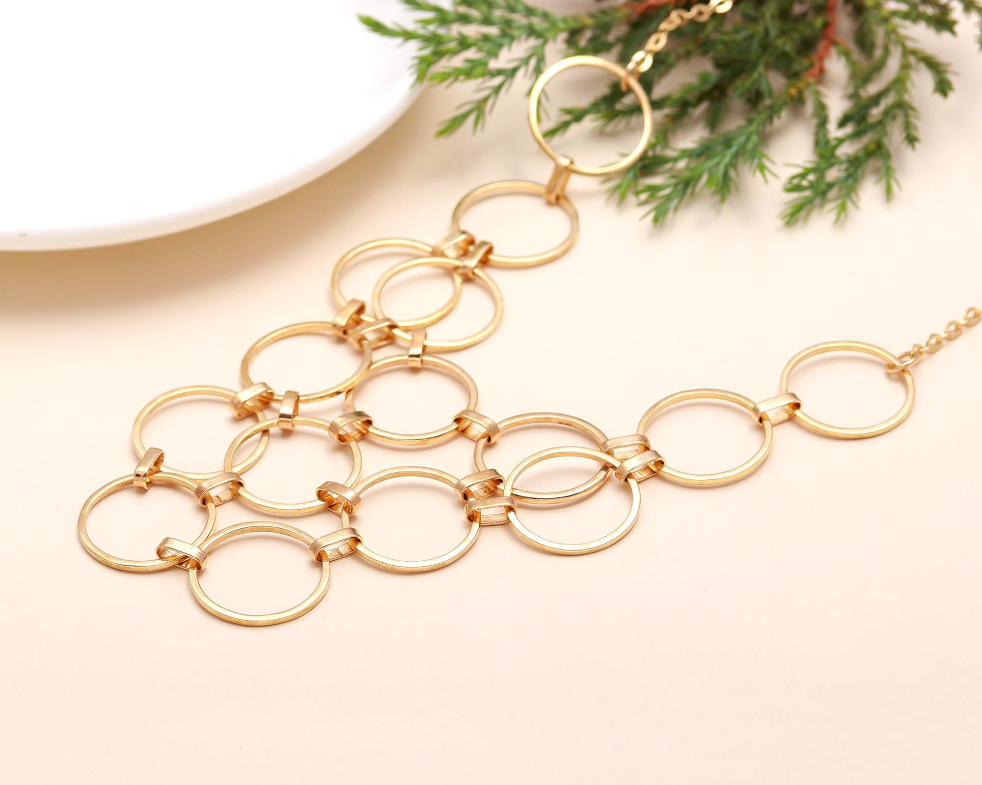 925 Silver Interlinked Circles Necklace