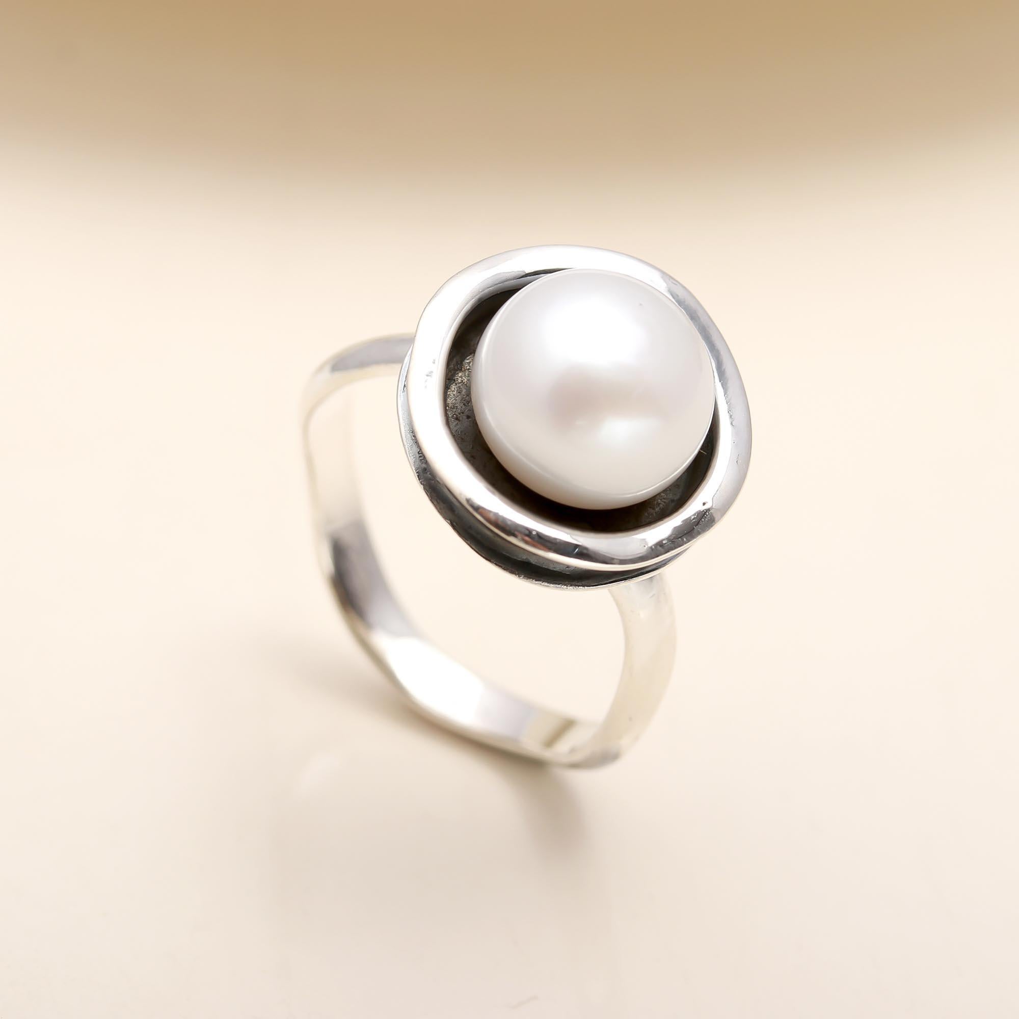 925 Silver Freshwater Pearl Ring