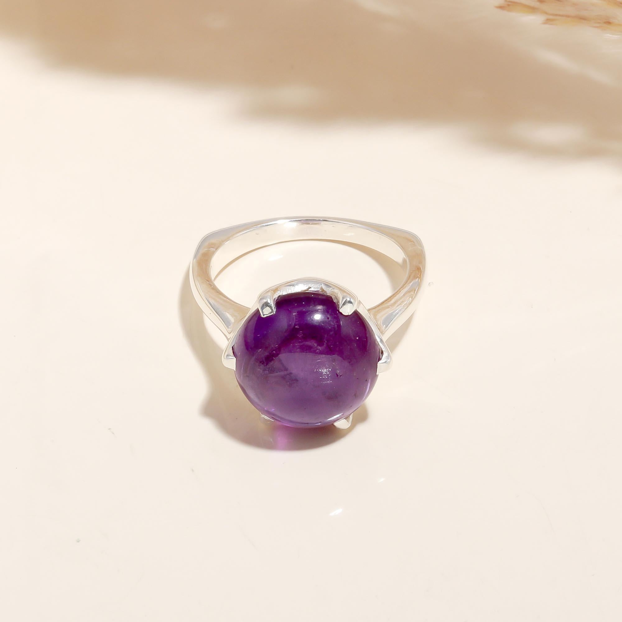 925 Silver Amethyst Ring