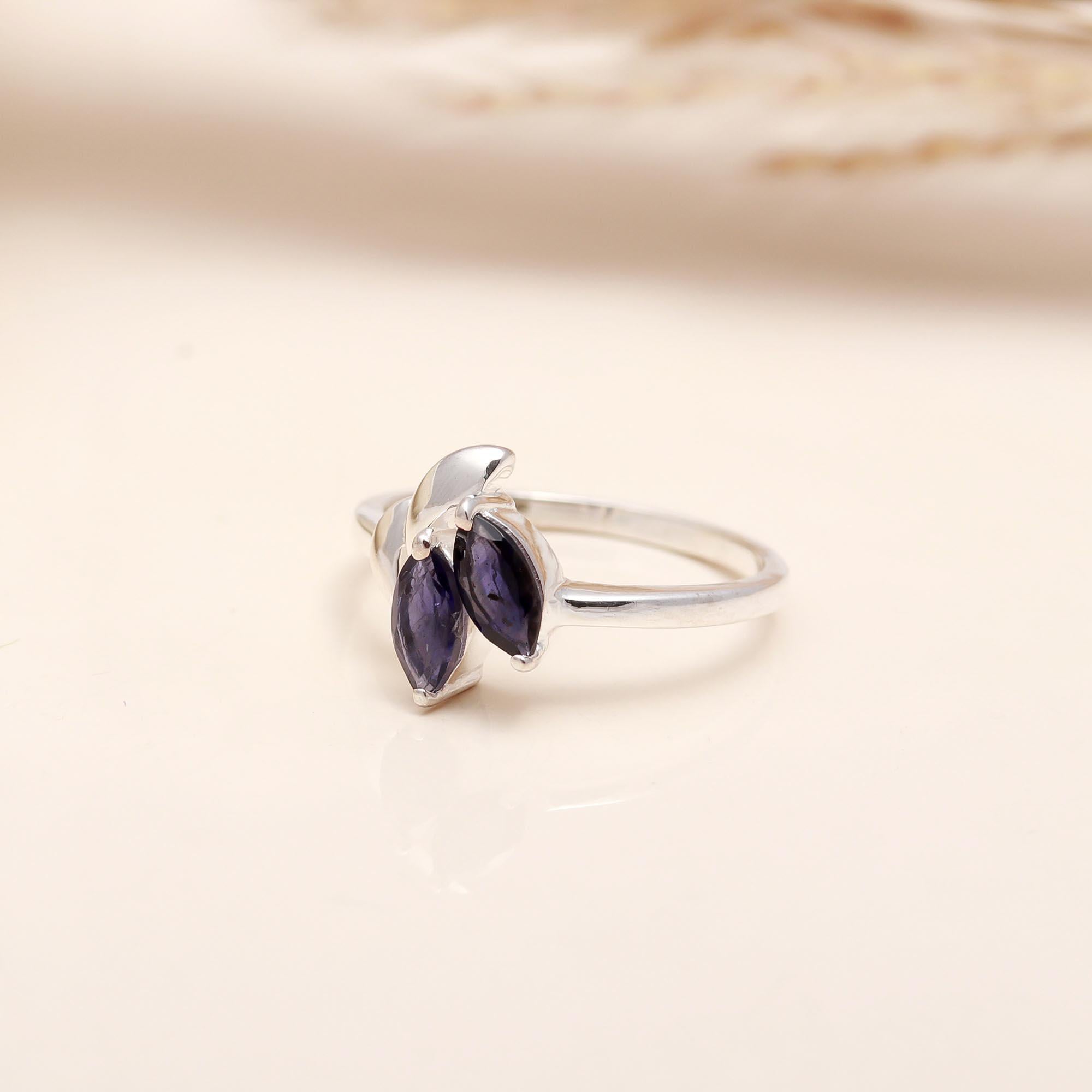 925 Silver Iolite Ring