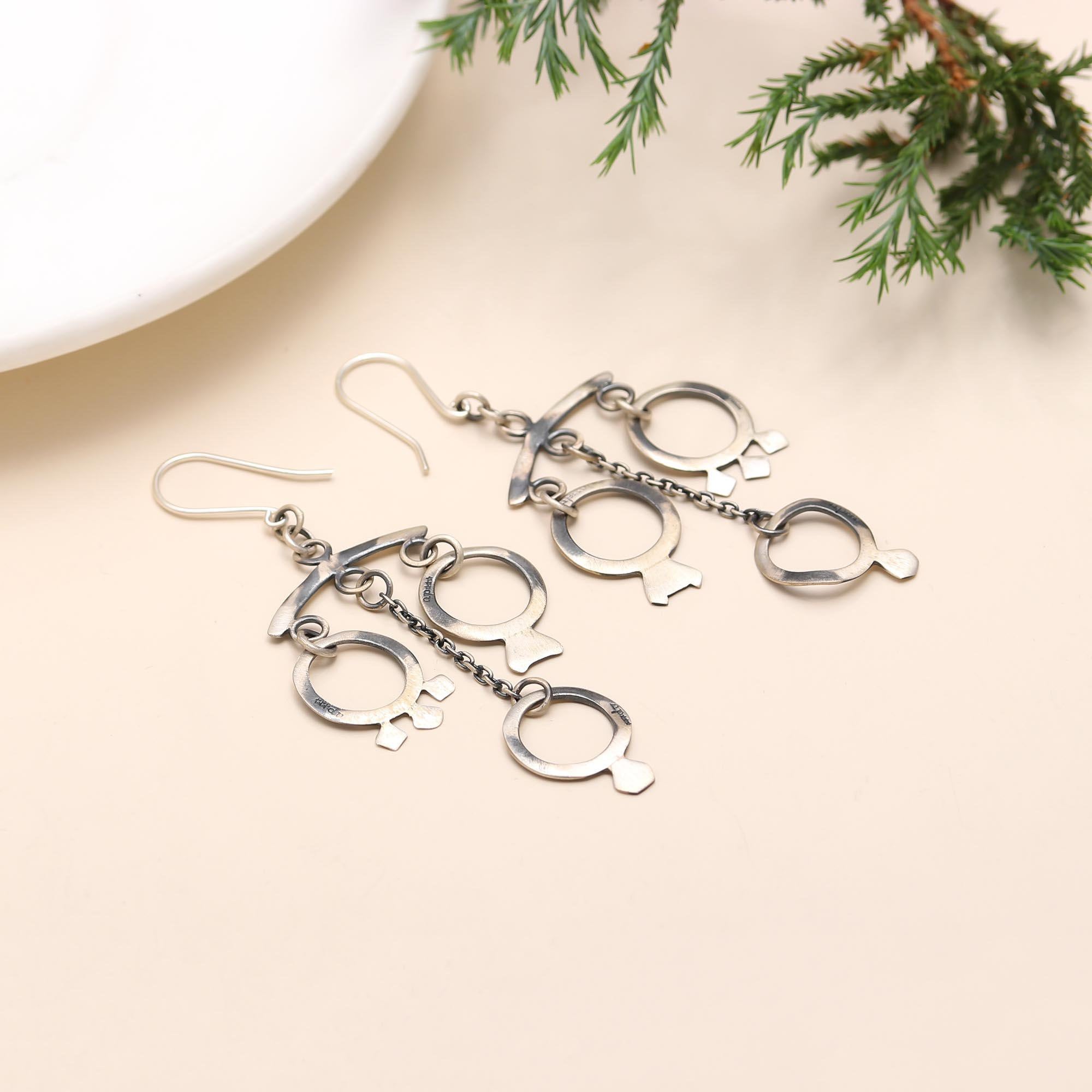 925 Sterling Silver Chandelier Earrings