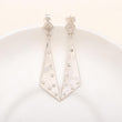 925 Silver Triangle Drop Earrings