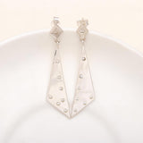 925 Silver Triangle Drop Earrings