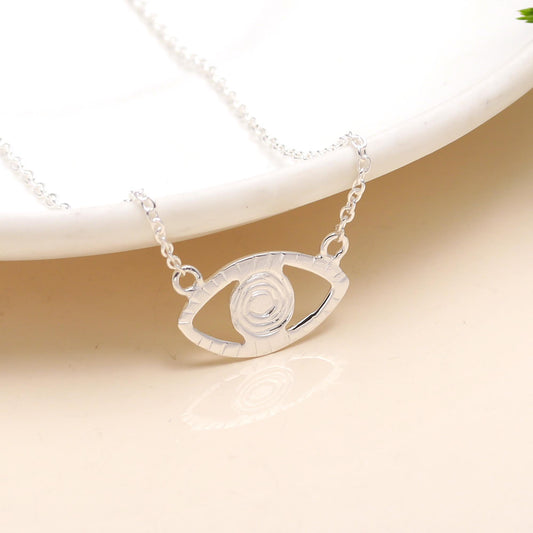 925 Silver Evil Eye Pendant Necklace