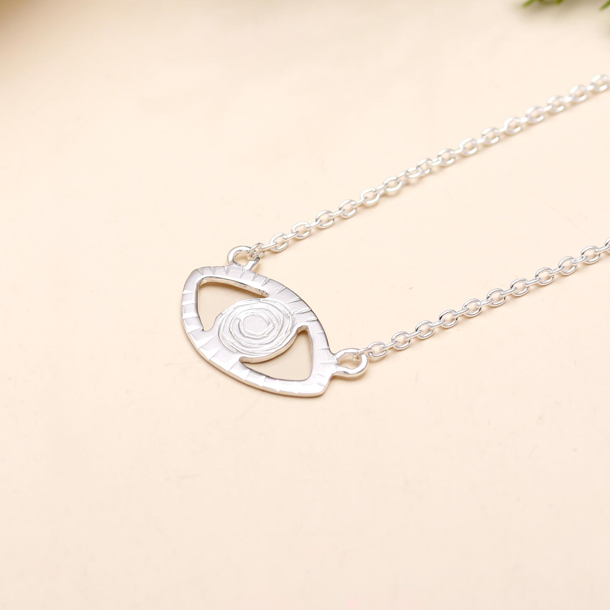 925 Silver Evil Eye Pendant Necklace