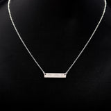 925 Silver Bar Pendant Necklace