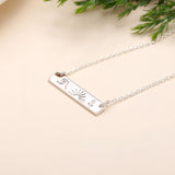 925 Silver Bar Pendant Necklace