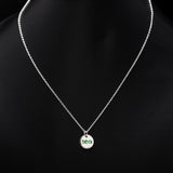 925 Silver Round Anchor Pendant Necklace