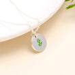 925 Silver Round Anchor Pendant Necklace