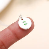 925 Silver Round Anchor Pendant Necklace