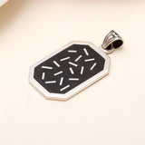 Classic Ebony Wood Sterling Silver Pendant