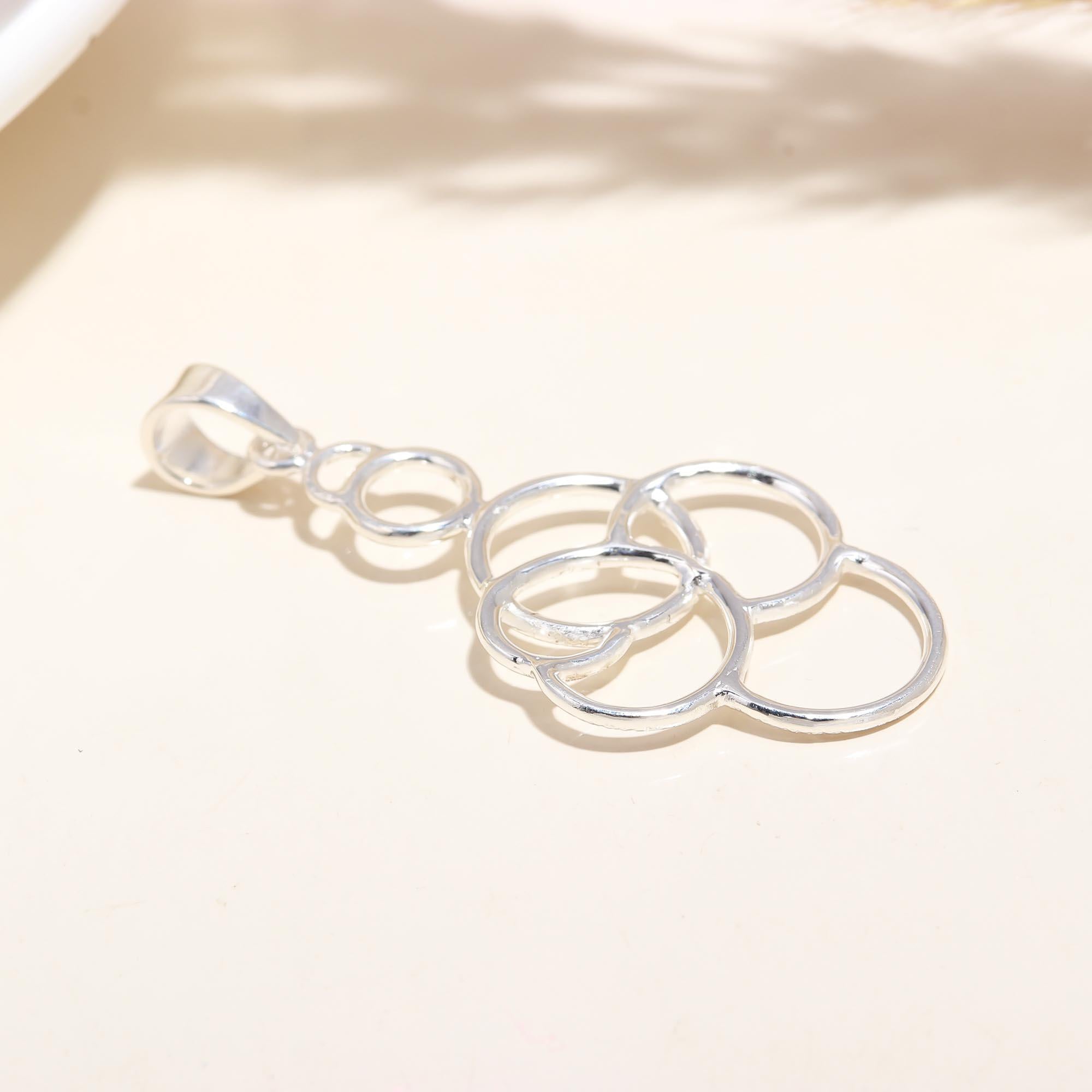 Plain 925 Sterling Silver Pendant Necklace Solid Handmade Fancy Jewelry