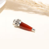 Carnelian Claw Pendant in Sterling Silver