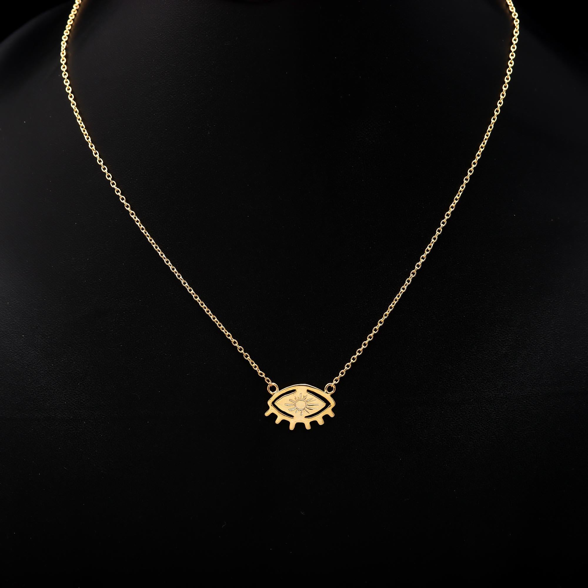 925 Silver Evil Eye Pendant Necklace