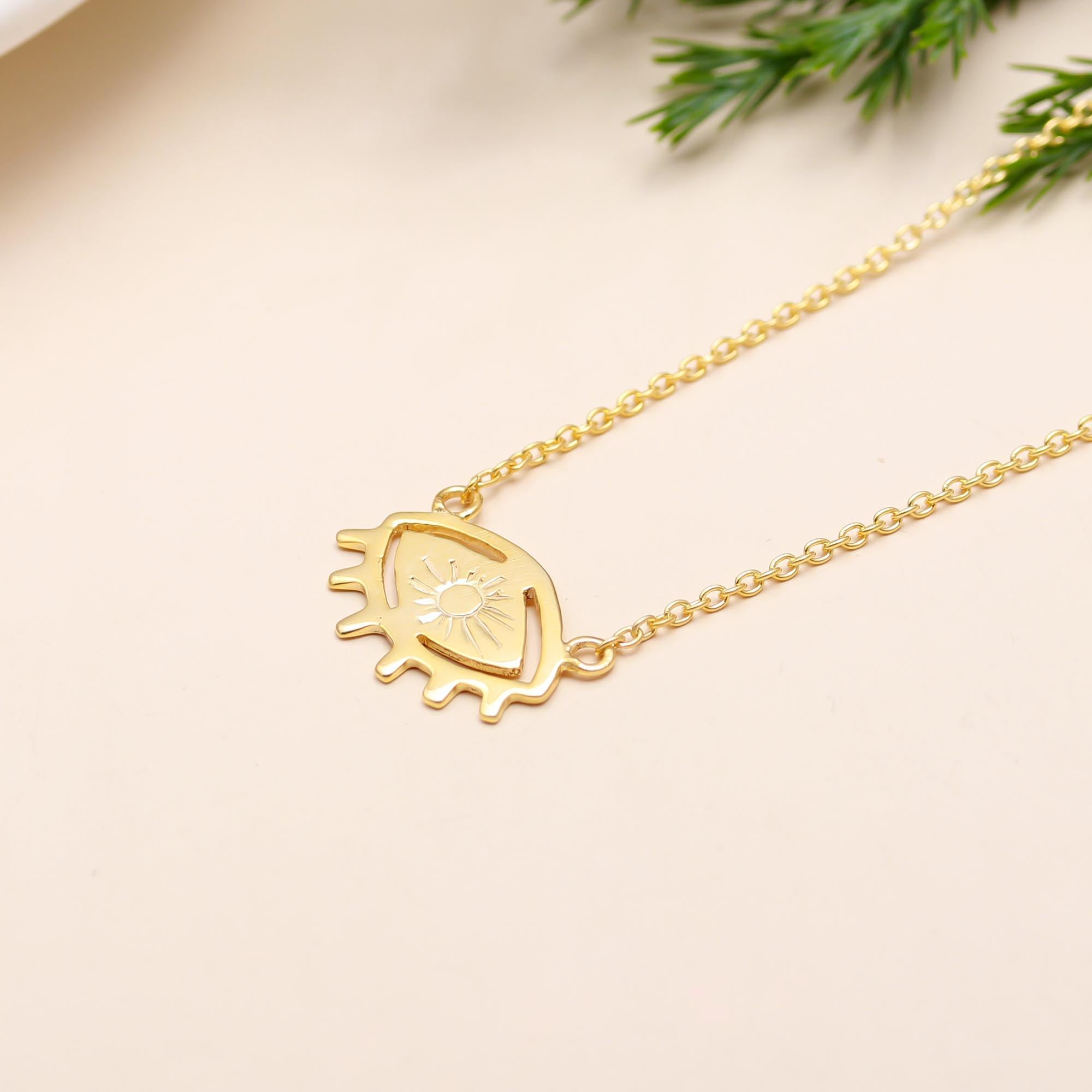 925 Silver Evil Eye Pendant Necklace
