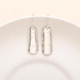 925 Silver Hammered Dangle Earrings