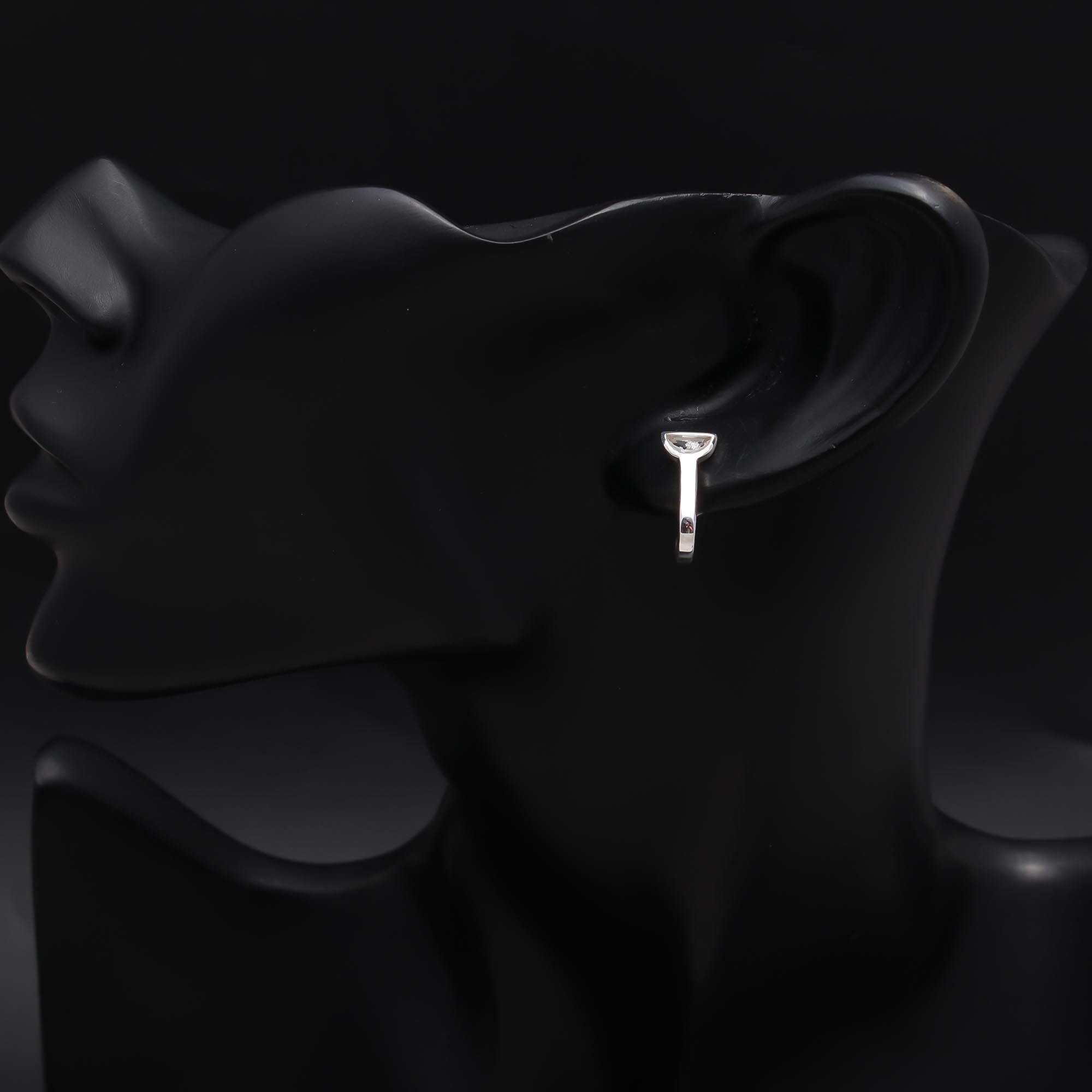 925 Sterling Silver Cz Huggie Earrings