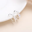 925 Sterling Silver Modern Half Hoop Stud Earrings