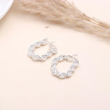 925 Sterling Silver Rope Twist Hoop Earrings
