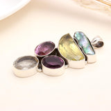 925 Sterling Silver Multi-Gemstone Pendant