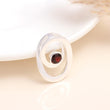 925 Sterling Silver Modern Garnet Spiral Pendant