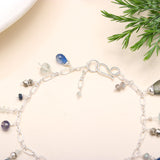 925 Silver Multi-Gemstone Chain Bracelet