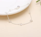 925 Silver Crystal Quartz Chain Bracelet