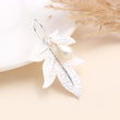 925 Sterling Silver Textured Leaf Design Pearl Pendant