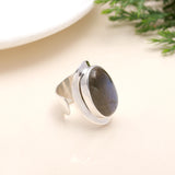 925 Silver Labradorite Statement Ring